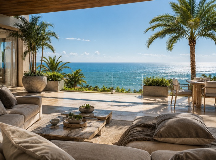 Luxury terrace with sea view
