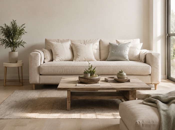 Styled living room interior